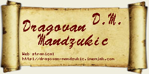 Dragovan Mandžukić vizit kartica